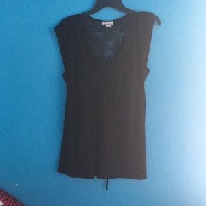 Black Semi Lace Top
